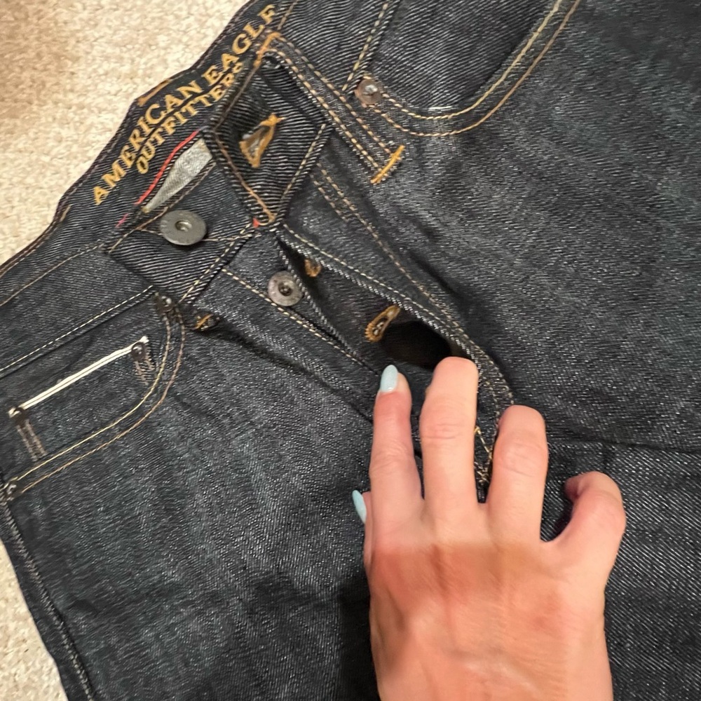 Dark wash Slim Straight Jeans with Premium